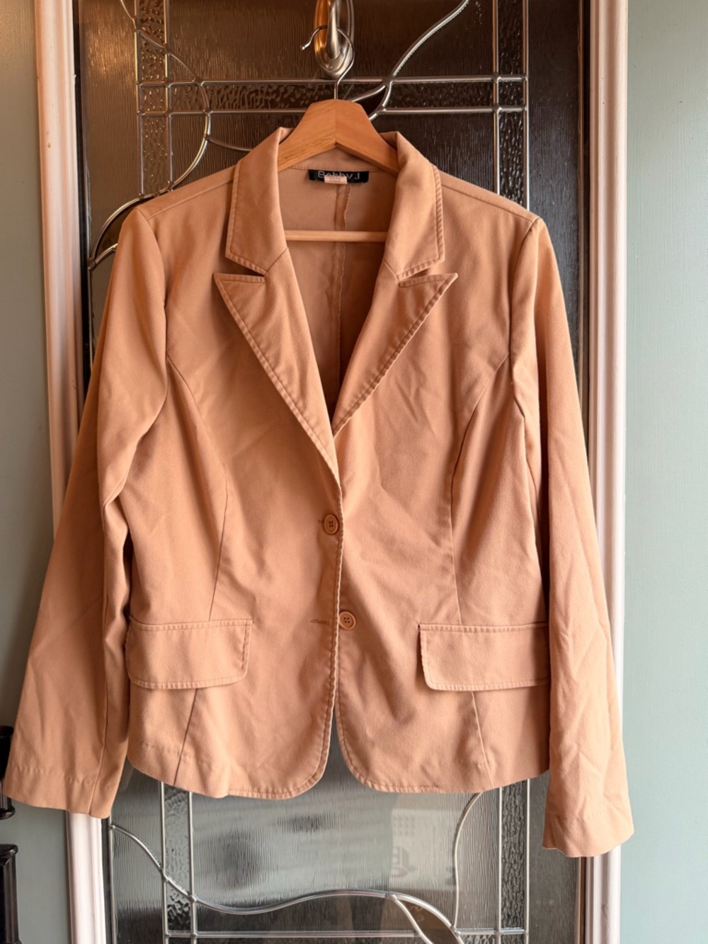 Vintage Bobby J Tailored Notch Lapel Blazer - Camel